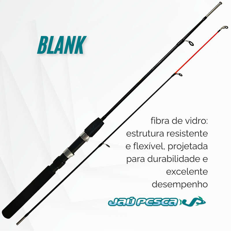 Vara Molinete KARA BLACK 2 Partes Albatroz Fishing