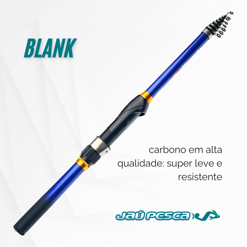 Vara Telescópica Molinete Ultra Light Josby Jaú Pesca
