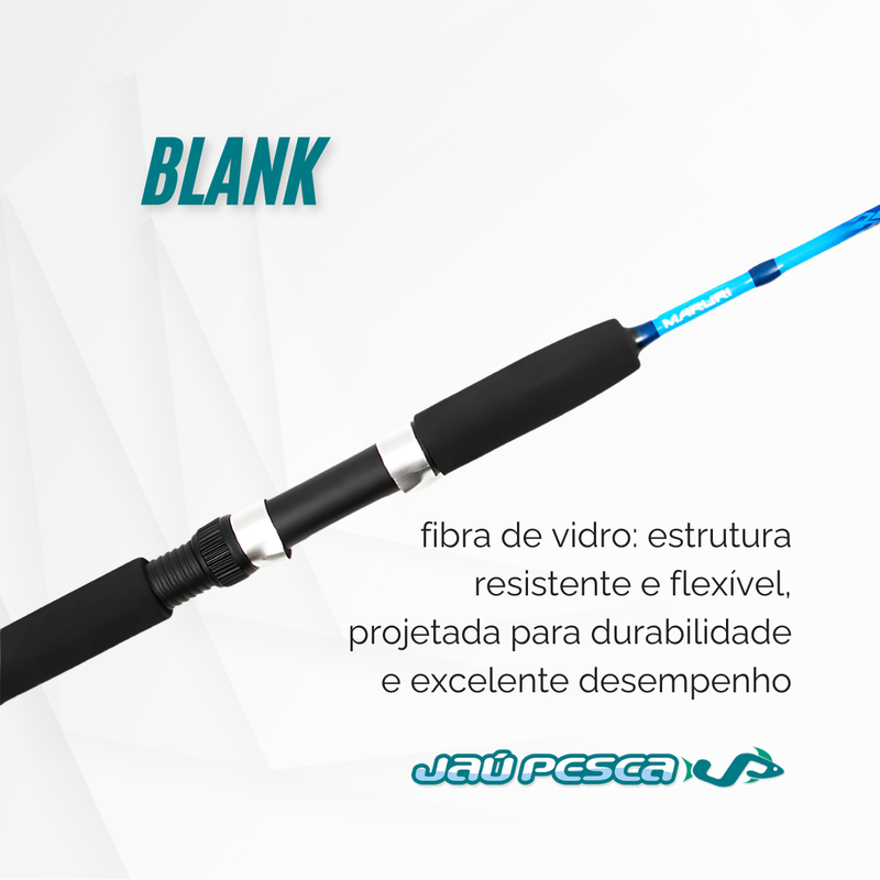 Vara Molinete Solomon 15 lbs Inteiriça Maruri - 1,35m