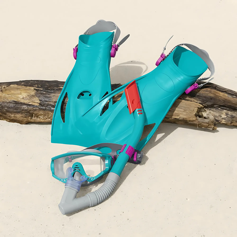 KIT SNORKEL + MASCARA + PES DE PATO SPARK WAVE VERDE