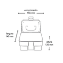 Porta Treco ref. 25362 Cinza Arqplast