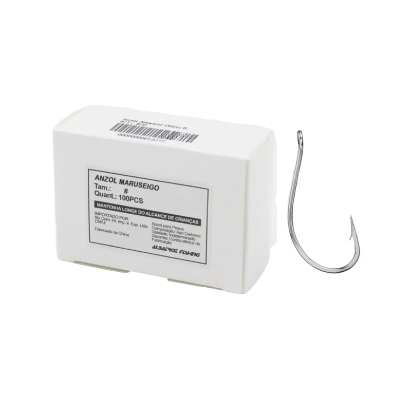 Caixa Anzol Albatroz 4330 Aço Nickel c/ farpa