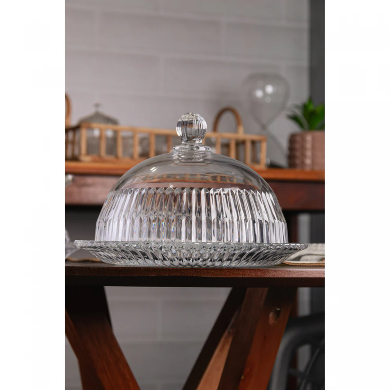 Queijeira Cristal com Tampa Império 20cm x 20cm x 13,5cm - Wolff
