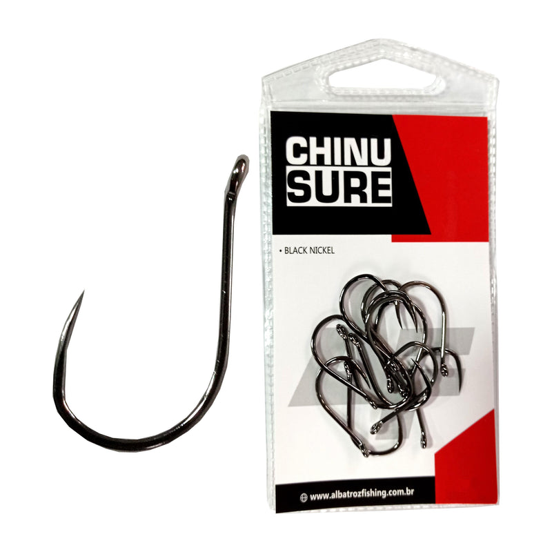 Cartela Anzol Chinu Sure Black Albatroz Fishing