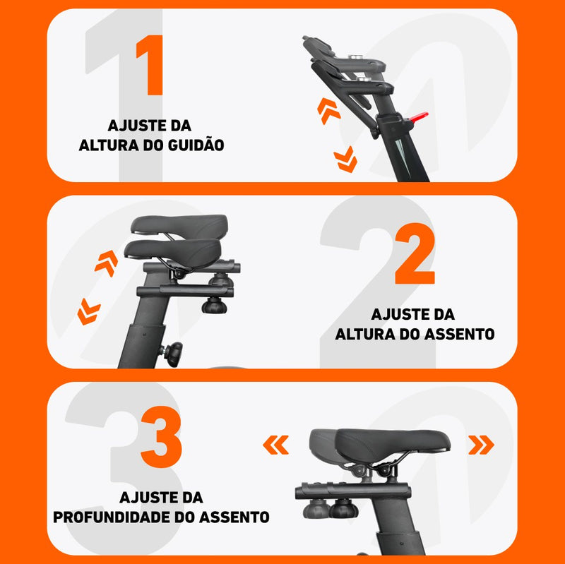 Bike Spinning 8Kg BSP8  Magnética com Bluetooth Acte