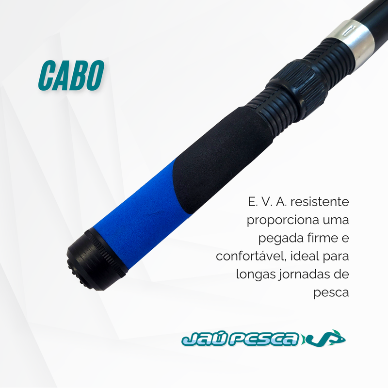 Vara Telescopica Molinete p/ 10 Lbs
