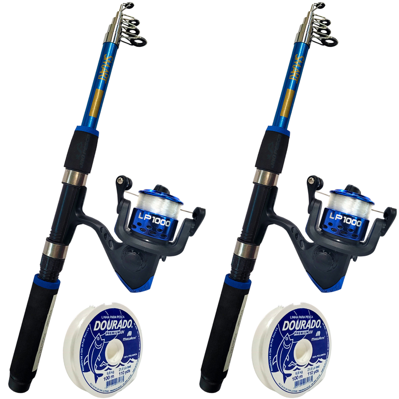 Kit de Pesca Duplo Vara + Molinete Albatroz