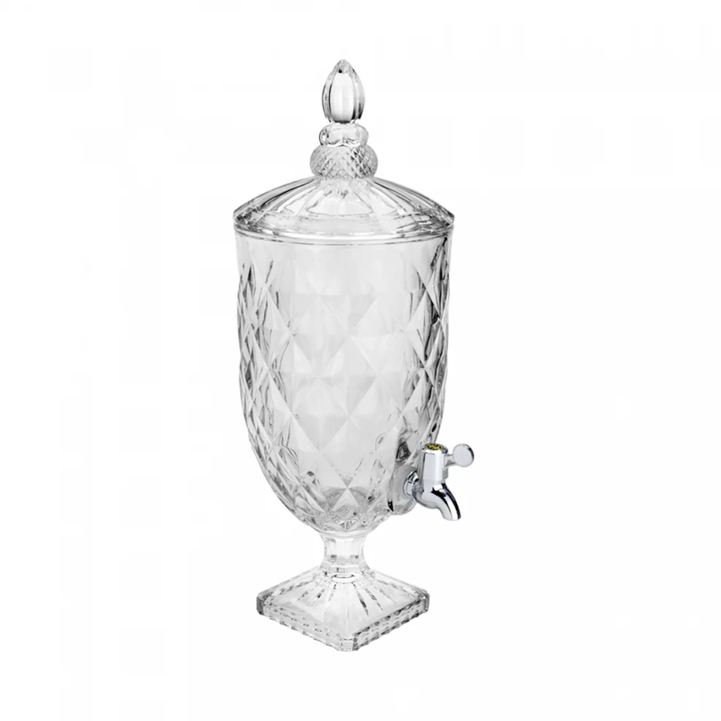 Suqueira Cristal com Pé e Tampa Diamond 4,7L - Lyor