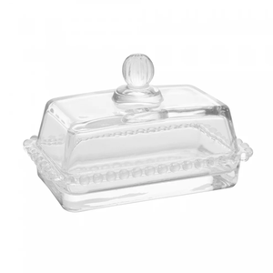 Manteigueira Cristal com Tampa Pearl 17cm x 10,5cm x 10cm - Wolff