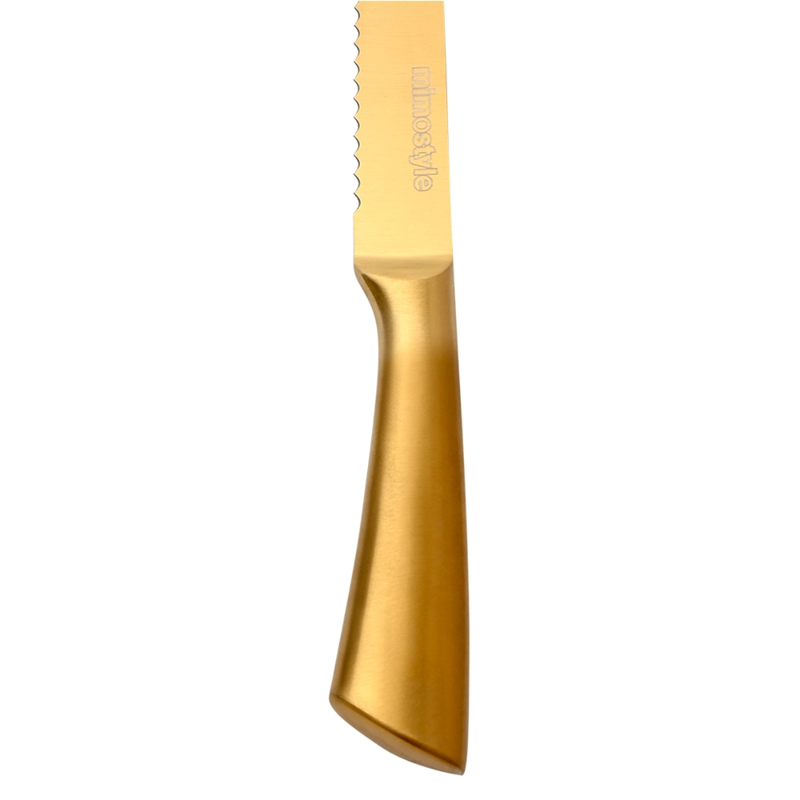 Faca Pão Inox Premium Gold 8 - Mimo Style