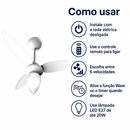 Ventilador de Teto Wind Inverter Branco Bivolt com Controle Remoto - Ventisol