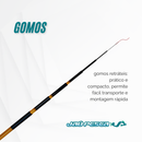 Kit 03 Vara Telescópica Bamboo 4,50m e Acessorios Albatroz Fishing