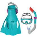 KIT SNORKEL + MASCARA + PES DE PATO SPARK WAVE VERDE
