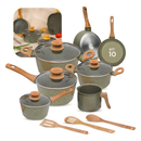 Kit Cozinha 14 pçs Panelas Style Cook Vertur + Facas Inox Gold - Mimo Style