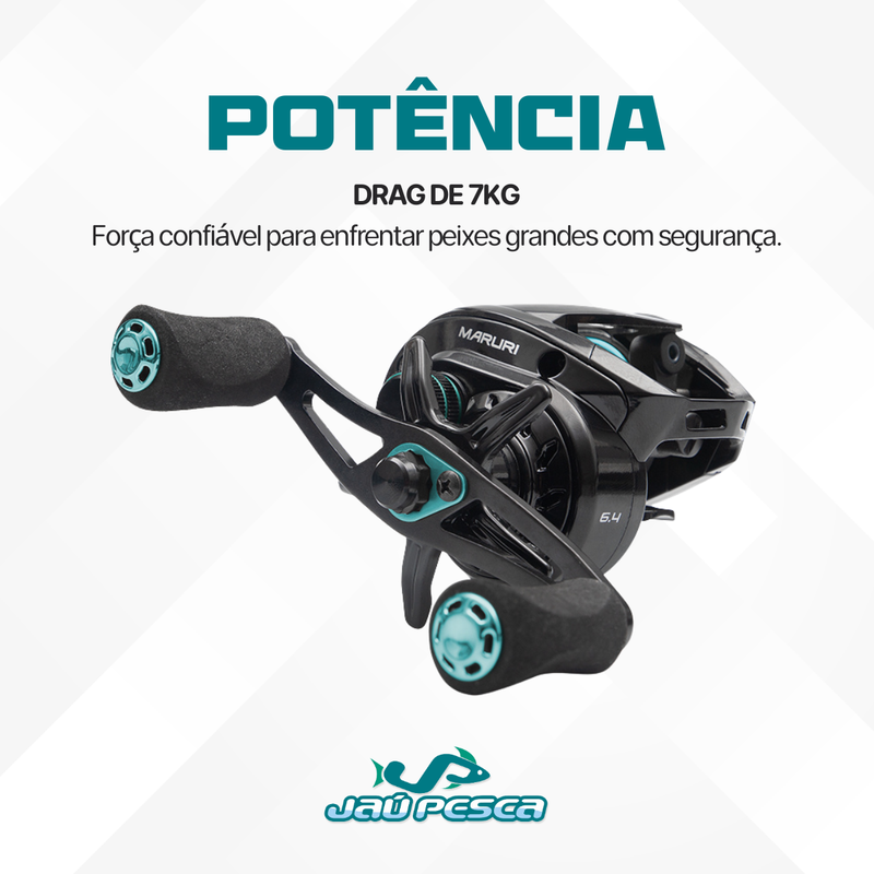 Carretilha Maruri New CROBAT 7+1 Rolamentos Drag 7kg