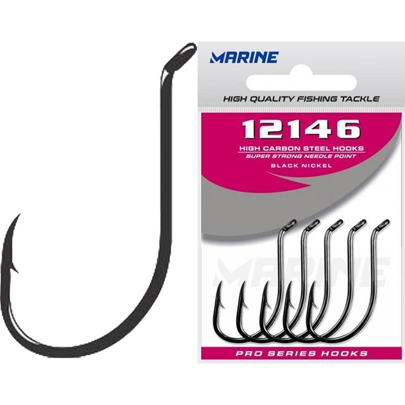 Cartela Anzol 12146 Black High Carbon Steel Marine Sports