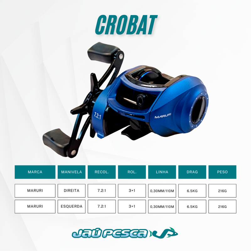 Carretilha Maruri CROBAT 3+1 Rolamentos