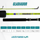 Vara Molinete Inteiriça GLADIADOR S5561-VERDE