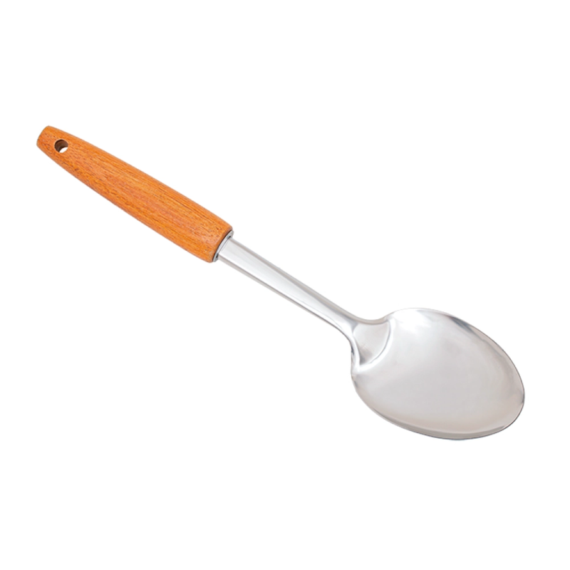 Colher Arroz com Cabo de Madeira 31cm  Acácia - Mimo Style