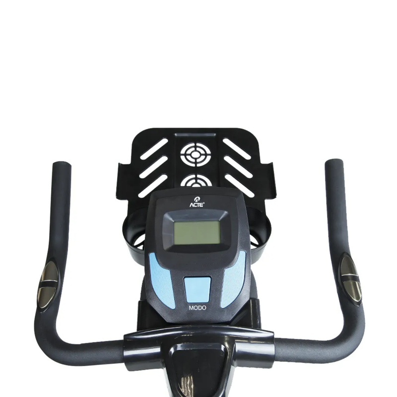 Bicicleta Spinning E17, Preto e Azul - Acte