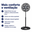 Ventilador de Coluna Turbo 6 Pás 40cm Preto 127V/220V – Ventisol