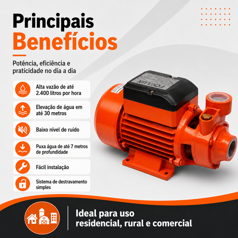 Bomba D' Àgua Periférica 0,5cv - Fox Lux
