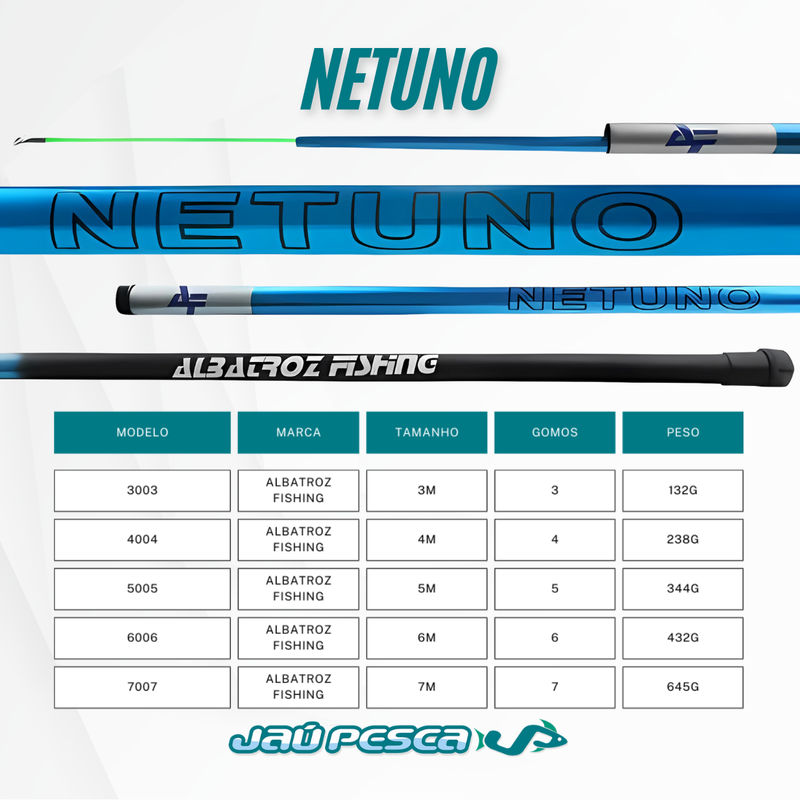 Vara Telescopica Gomo Longo NETUNO Albatroz Fishing