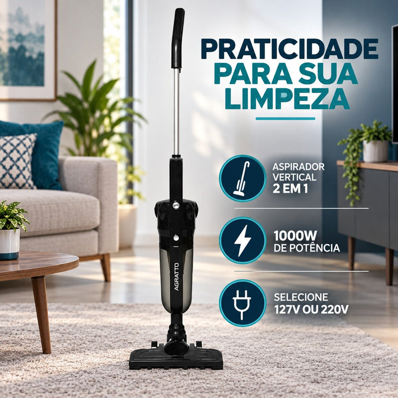 Aspirador Vertical 2 em 1 Praticci 1000W –  Agratto