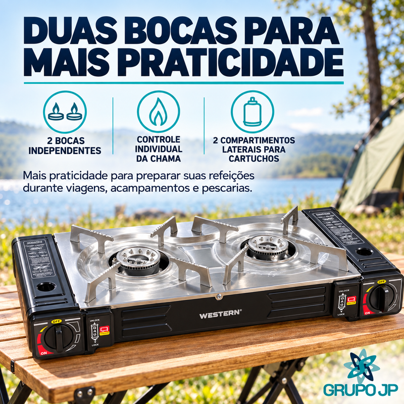 Fogareiro 2 Bocas a Gas - Etilux