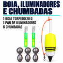 Kit Pesca Jaú Pesca Maleta Anzol Boia Ração Linha Sino