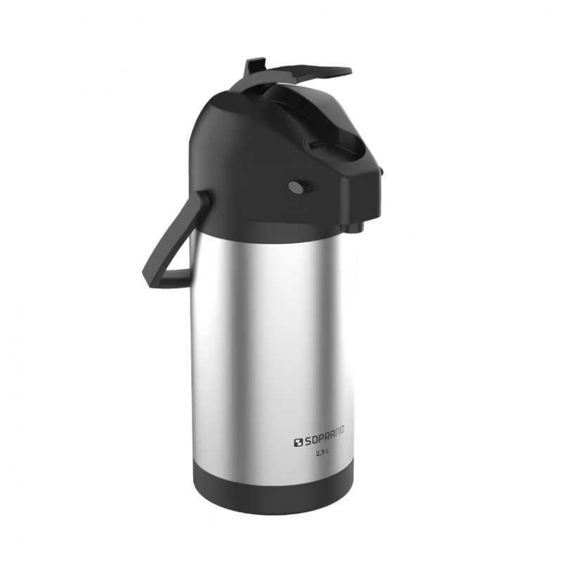 Garrafa Térmica Excellence 2,5L Inox/Preto - Soprano