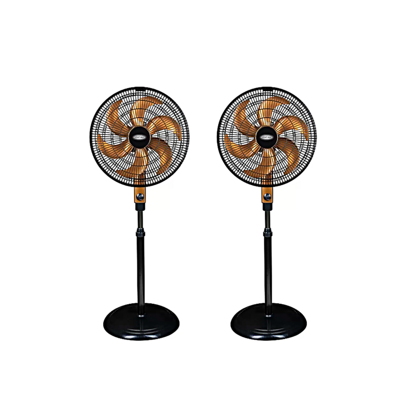KIT 02 VENTILADORES OSC DE COLUNA 40CM TURBO PRETO/BRONZE 127V VENTIMAIS