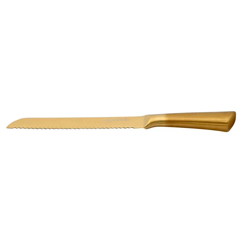 Faca Pão Inox Premium Gold 8 - Mimo Style