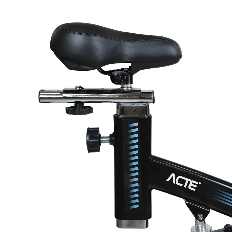 Bicicleta Spinning E17, Preto e Azul - Acte