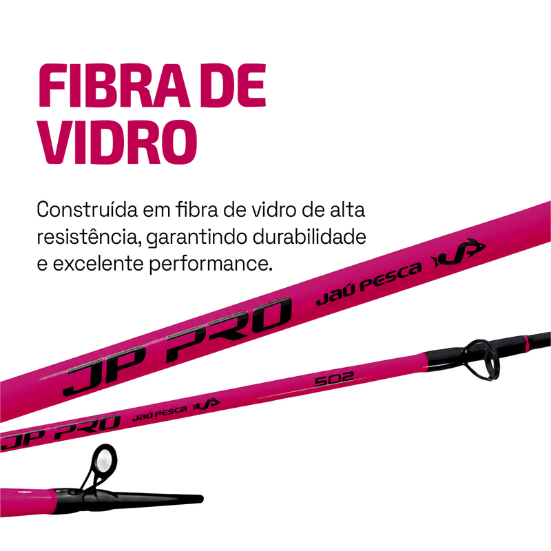 Vara Molinete JP PRO 10-20lbs/12-25lbs 4 Cores - Jaú Pesca