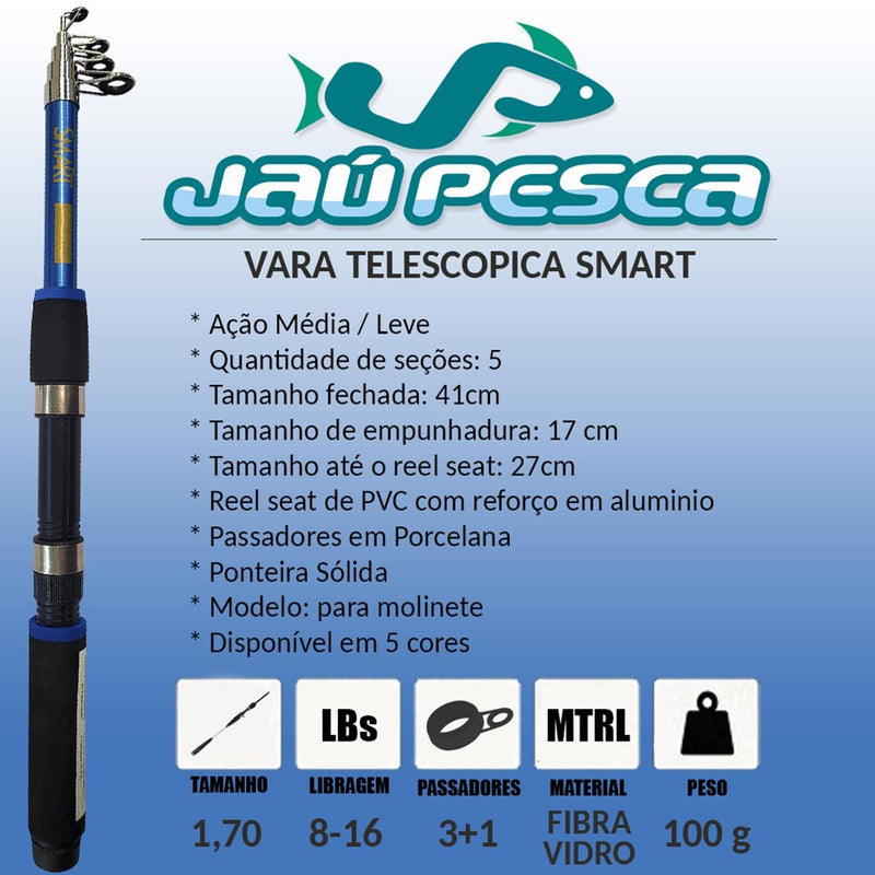 Kit de Pesca 04 Vara + Molinete Maleta Saquinho Racao e Suporte Albatroz