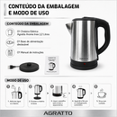 Chaleira Elétrica Aroma Inox 2,2 Litros - Agratto