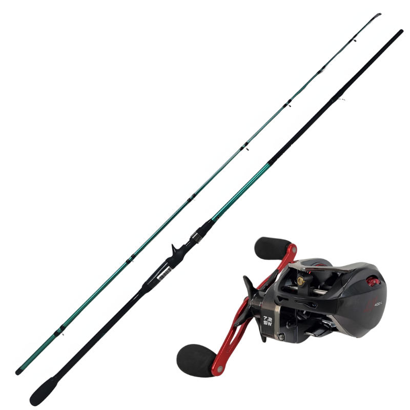 Kit Pesca Vara Carretilha JP TAMBAQUI PRO 2,40 + Carretilha LX400 Esquerda