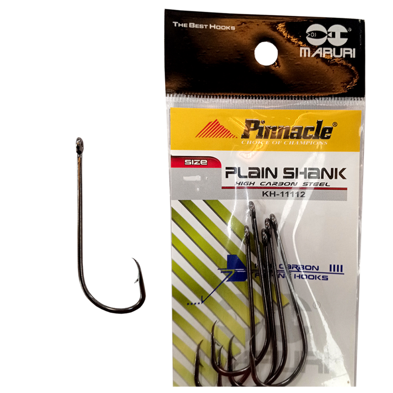 Cartela Anzol Pinnacle Plain Shank  Kh-11112 1971 Black Maruri