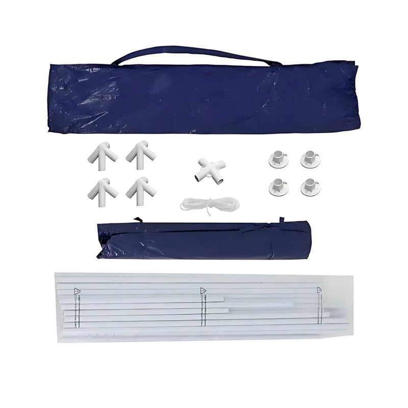 TENDA GAZEBO 3 m x 3 m POLIETILENO - AZUL  (P55)