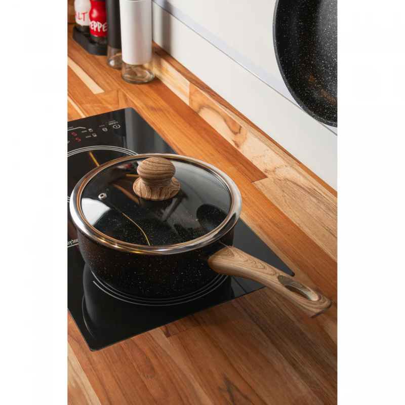 Conjunto de Panelas Indução 5pçs Aluminio com Revestimento Cerâmico Granilite PT - Wolff