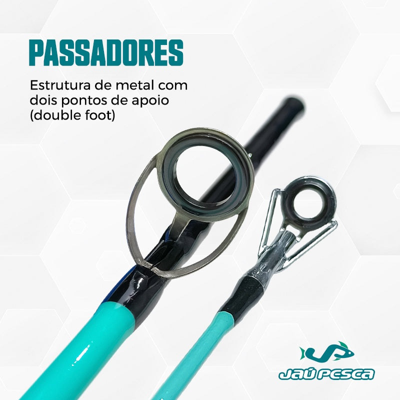 Kit De Pesca Vara Frost 1,80m 25Lbs e Molinete 3000 6Kg e Linha Mono
