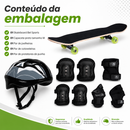 Kit Skate Liga da Justiça Estampa Sortida + Proteção Completa Preto M - Bel Sports