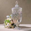 Suqueira Cristal com Pé e Tampa Diamond 4,7L - Lyor