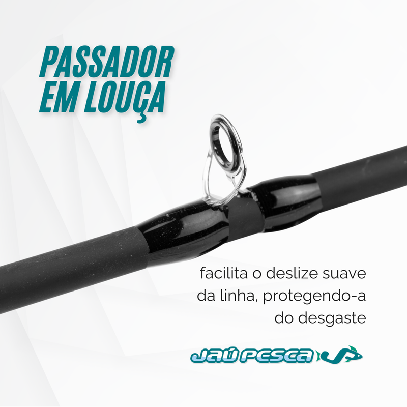 Vara Carretilha Agata 6-12lbs 2 Partes Albatroz Fishing