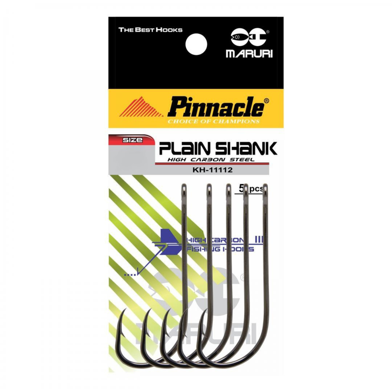 Cartela Anzol Pinnacle Plain Shank  Kh-11112 1971 Black Maruri