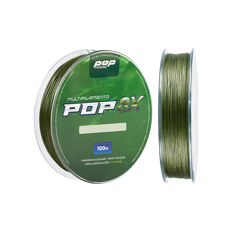 Linha Mult POP 8x Verde 100m Pop Fishing