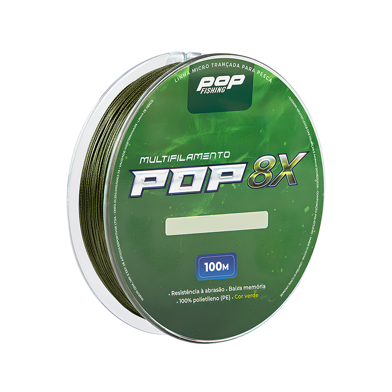 Linha Mult POP 8x Verde 100m Pop Fishing