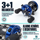 Carretilha Caster EVO 400  3+1 Rolamentos 8kg Drag - Marine