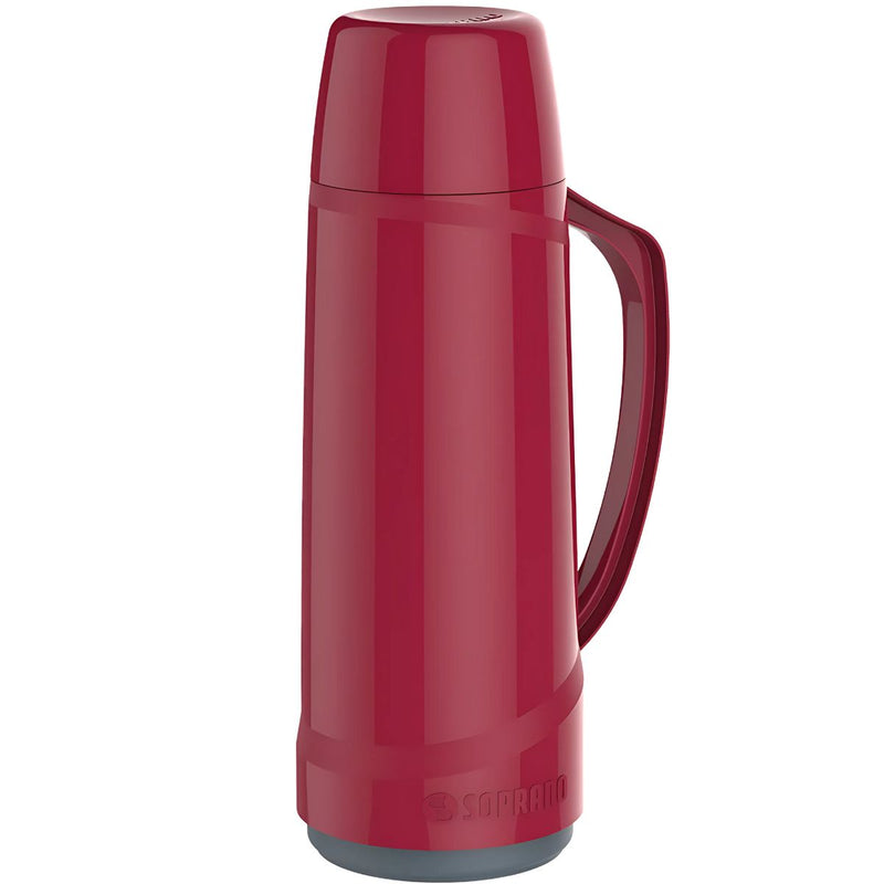 GARRAFA TERMICA CRISTAL 1L VERMELHA